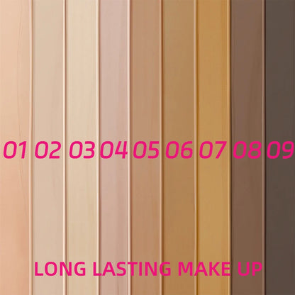 9 Shade Full Coverage Concealer Liquid Foundation makeup high coverage Base makeup cushion Foundation cream Natural...