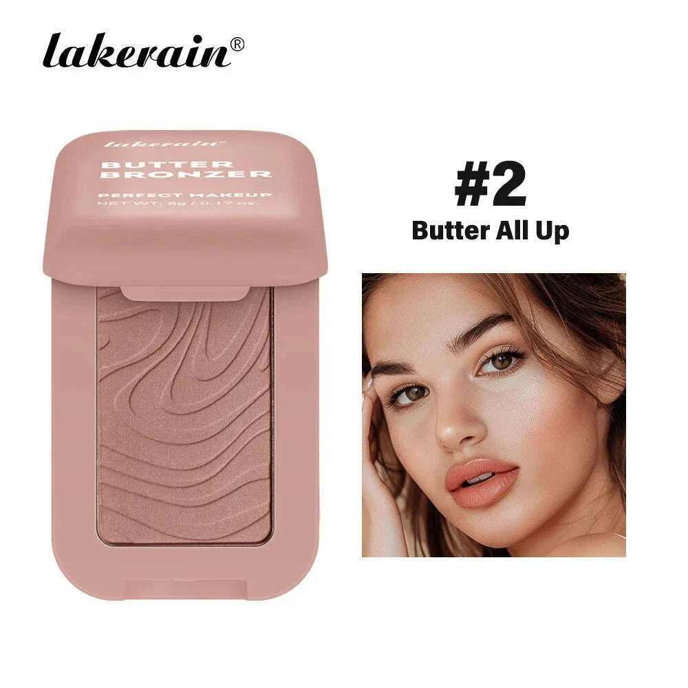 Butter Bronzer Dark Skin Natural Cheek Tint Waterproof Face Contouring Cosmetics Blush Powder Brighten Face Soft Female Makeup