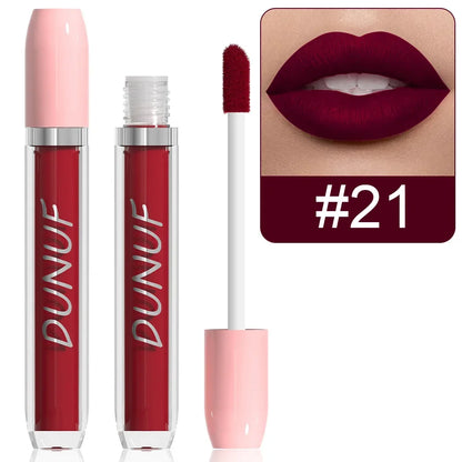 25 Color Velvet Matte Lipstick Liquid Waterproof Sexy Red Matte Lip Glaze Non-Stick Halloween Makeup Not Easy To Fade...