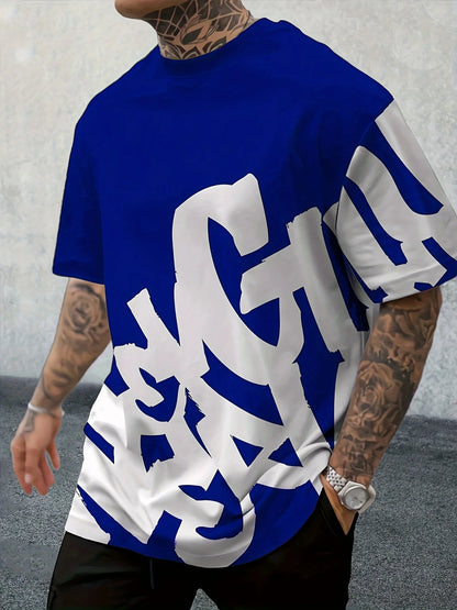 2025 New Summer Personalized Letter Printed Comfortable and Breathable Round Neck T-shirt Outdoor High Street Top