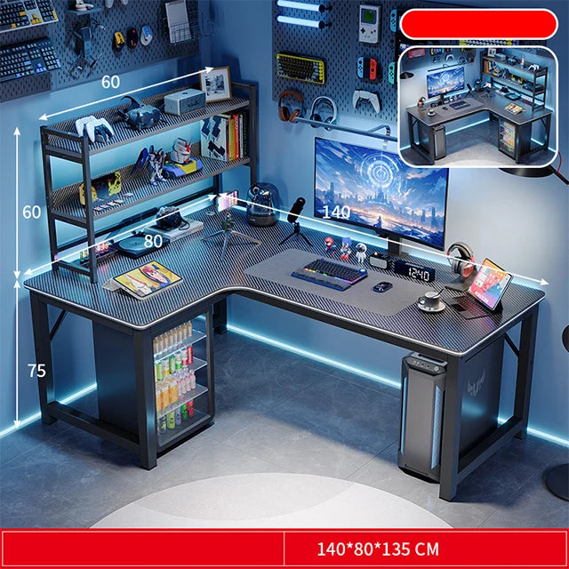 Home office computer table l shape desk gaming