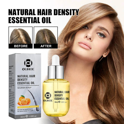 Natural Hair Growth Essential Oil Ginger Essence Hair Regrowth Thicken Hair Treatment Anti Hair Loss Gift Set For Men...