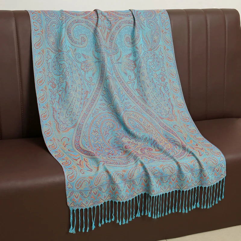 Luxury Brand Autumn Cashmere Pashmina Shawl Lady Wrap Warm Winter Scarves Design Print Female Foulard Cotton Stoles...