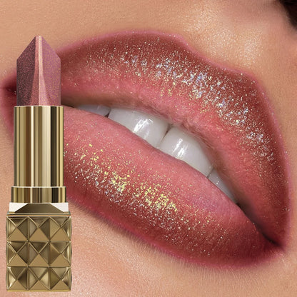 4 Color Glitter Two Tone Lipstick Matte Pearlescent Lip Tint,Shiny Metallic Lip Senior Lip Korean Makeup Gifts Lip Gloss...