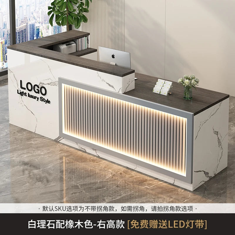 Simple Salon Luxury Reception Desk Decorations Custom Reception Desk Beauty Mostrador Recepción Commercial Office...