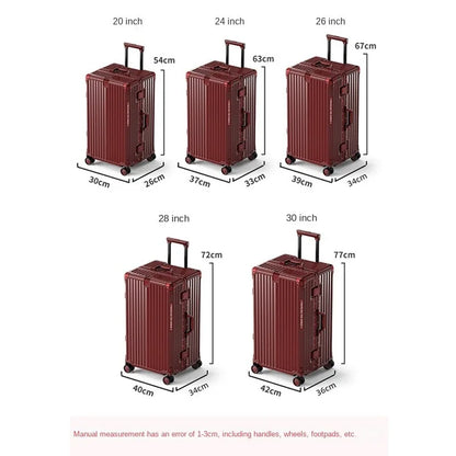 Multifunctional Suitcase Large Capacity 30inch Thickened Sturdy Aluminum Frame Travel Suitcase Trolley Case Extra Large...