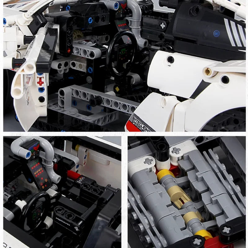 Technical 1580PCS 42096 Speed Champions RSR Racing Car Building Sets Realistic Feature Display Model Car Collectible Gifts Decor