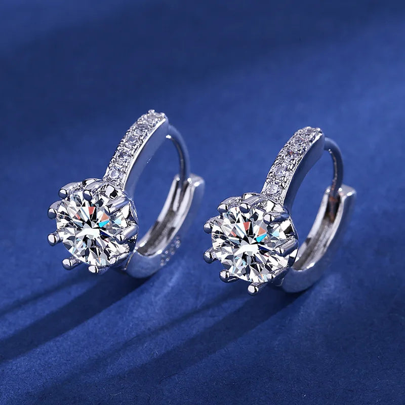 Wholesale Sweet Sapphire Earrings Jewelry Oval Shape Zircon Gemstone Stud Earrings Accessories Women Wedding Engagement...