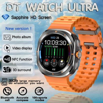 2025 New DT Watch 7 Ultra Smart Watch Men 32GB Memory Video GPS NFC 47mm AMOLED Fitness Sports Tracker Health Smartwatches Women