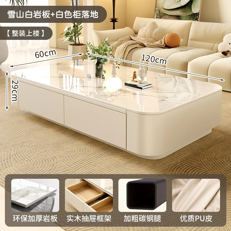 Cheap Cute Coffee Table Clear Simple Designer Modern Luxury Decoration Side Table Writing Mesas Bajas Living Room Furniture - Kimlud