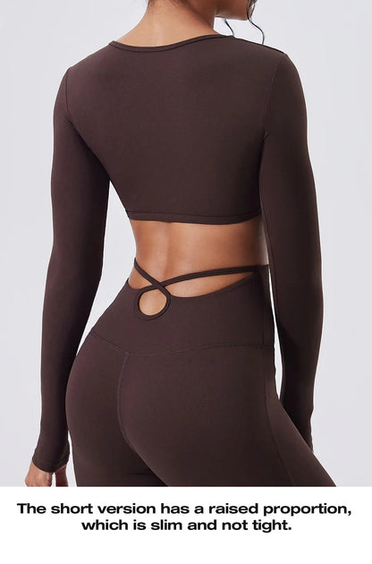 Cloud Hide HOT Girls Yoga Shirts Long Sleeve Blouses for Woman Sports Gym Fitness Running Top Pilates T-Shirt Workout Clothing - Kimlud