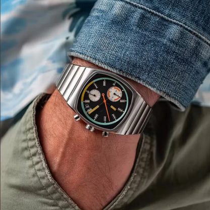 CILOA black square sports watch men's 2025 new brand authentic fashion stainless steel strap quartz watch light luxury...