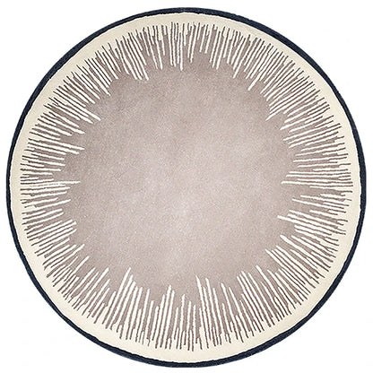 Home Thicken Non-slip Mat Modern Minimalist Carpets for Living Room Fluffy Soft Bedroom Decor Stripe Carpet Large Area Round Rug - Kimlud