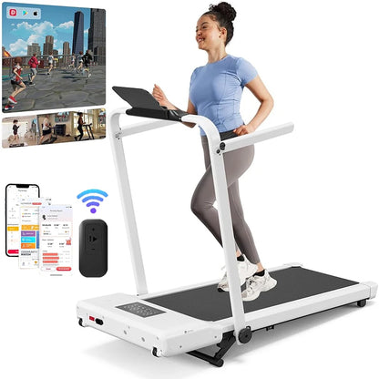 Hot Walking Pad Treadmill with 9% Incline Under-Desk for Home/Office 37.4inch Belt LCD Display Portable Foldable Safety Armrest - Kimlud