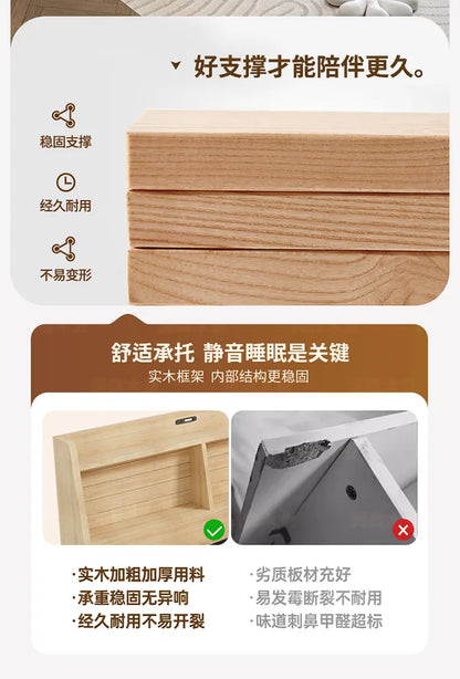 Double 1.8m Beds Storage Headboard Upholstery Minimalist Drawers Beds Frames Multifunctional Muebles Para El Hogar Furniture