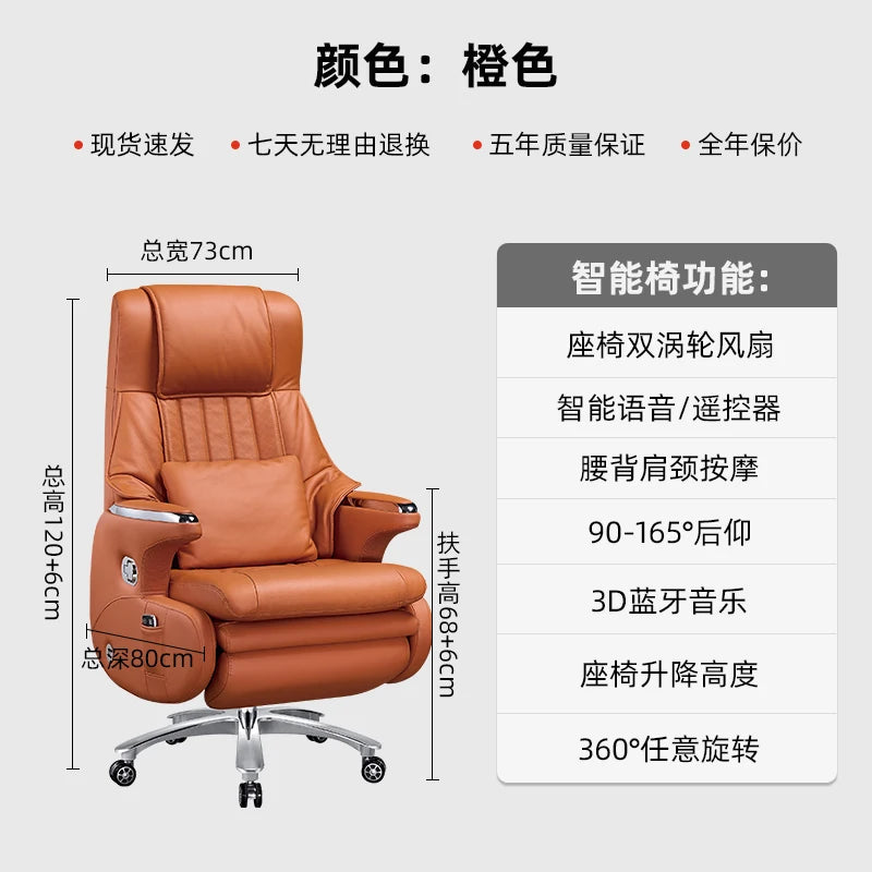 /Modern Office Chair Electric Massage Luxury Ergonomic Executive Footrest Boss Chair Comfortable Sillas De Oficina Furniture - Kimlud