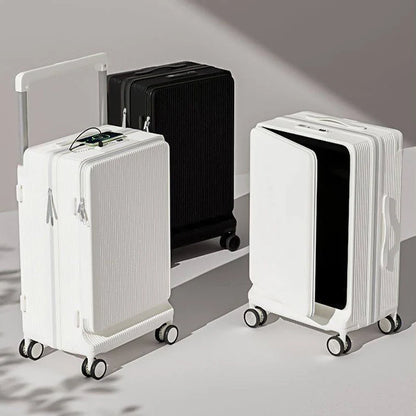Large-capacity 30 inch 2026 New Side-opening Luggage Wide-handle Travel Suitcase 20 inch Carry-on Combination Lock Case...