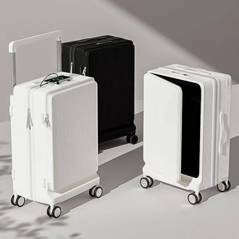 Large-capacity 30 inch 2026 New Side-opening Luggage Wide-handle Travel Suitcase 20 inch Carry-on Combination Lock Case...