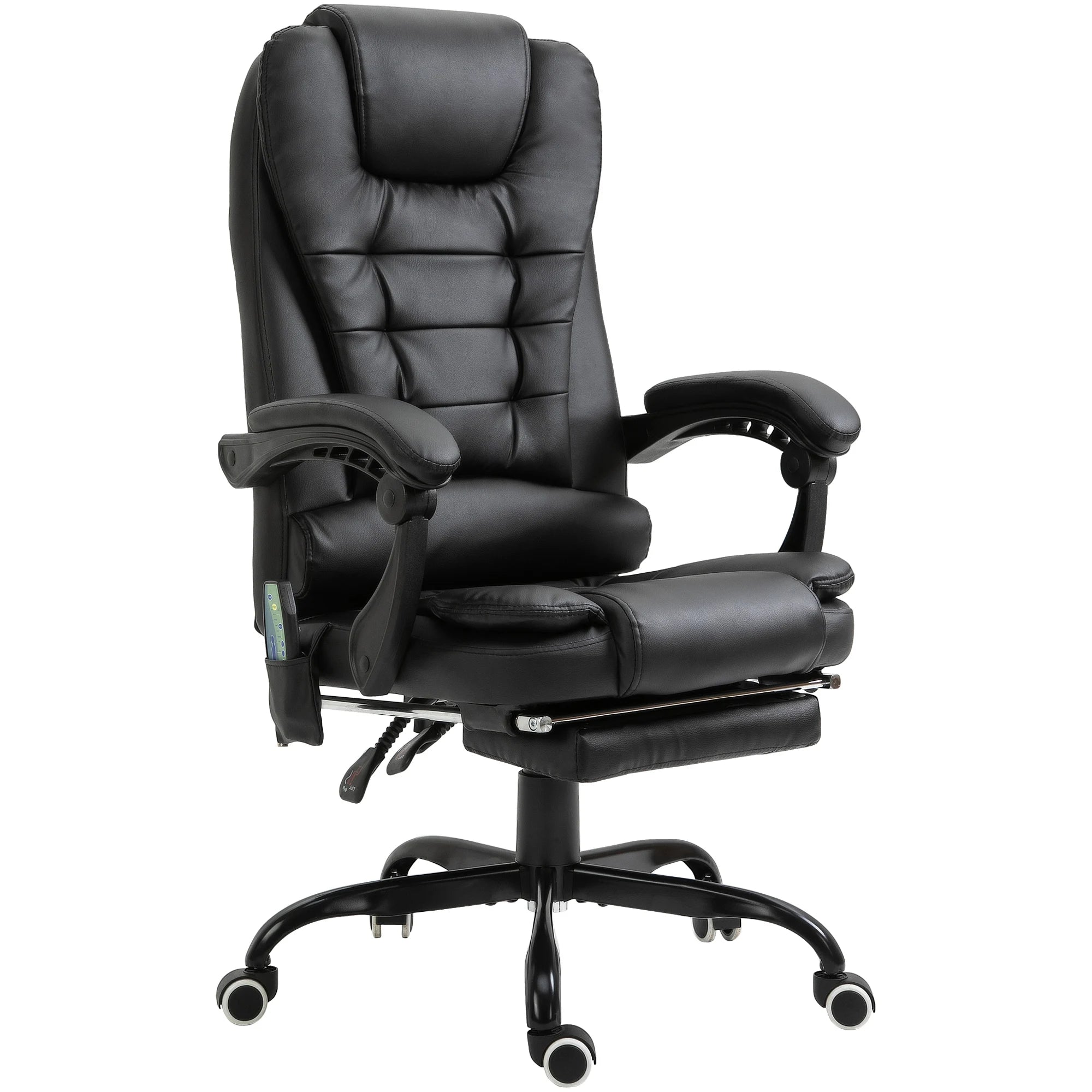 Vinsetto 7 points massage office chair with black retractable footrest | Kimlud Office Luxury Chair