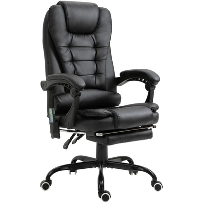 Vinsetto 7 points massage office chair with black retractable footrest | Kimlud Office Luxury Chair