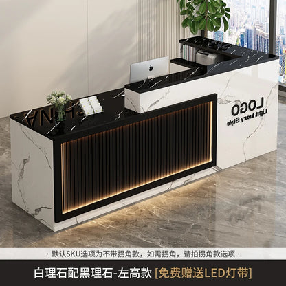 Simple Salon Luxury Reception Desk Decorations Custom Reception Desk Beauty Mostrador Recepción Commercial Office...