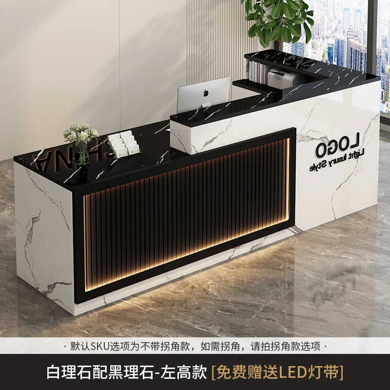 Simple Salon Luxury Reception Desk Decorations Custom Reception Desk Beauty Mostrador Recepción Commercial Office...