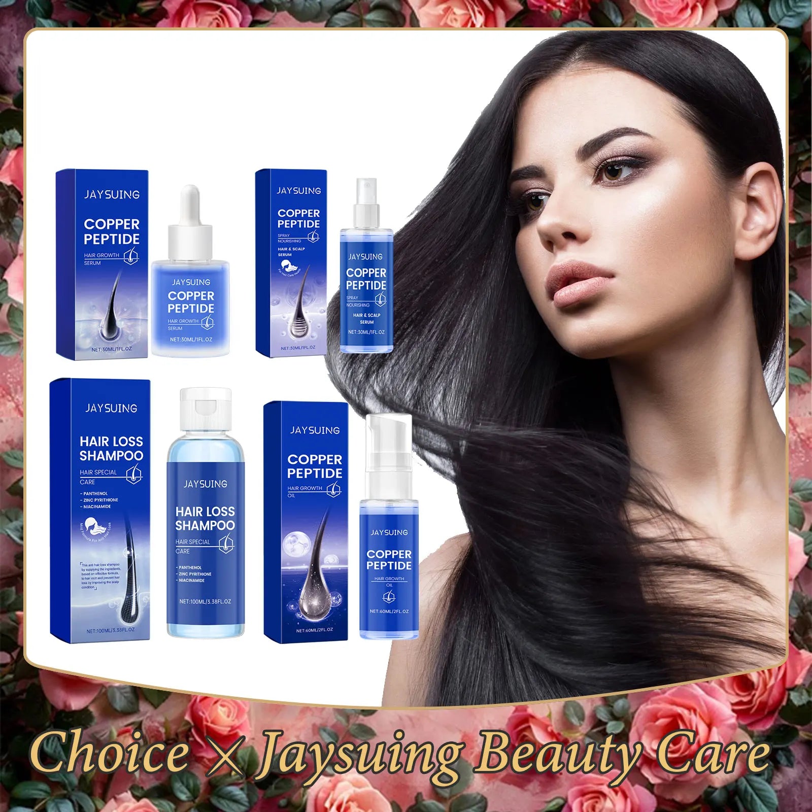 Copper Peptide Shampoo Hair Growth Serum Scalp Nourishing Spray Anti Hair Loss Essence Oil Strengthen Roots Dense Hair...
