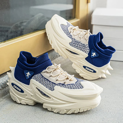 2026 Spring and Summer New Style Daily Wear Personalized Men's Shoes 39-45 Large Size Thick-Soled Fashionable Casual Shoes Versatile Sports Shoes