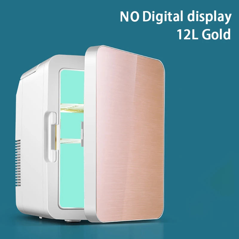 12L Portable Mini Refrigerator Student Dormitory Heating And Cooling Cosmetics Car Home Dual-Use Refrigeration And Preservation - Kimlud