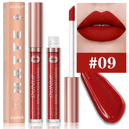 18 Color Waterproof Lip Gloss Nude Apricot Matte Liquid Lipstick Transparent Lip Oil Sexy Rose Red Velvet Matte Lipstick Make Up - Kimlud