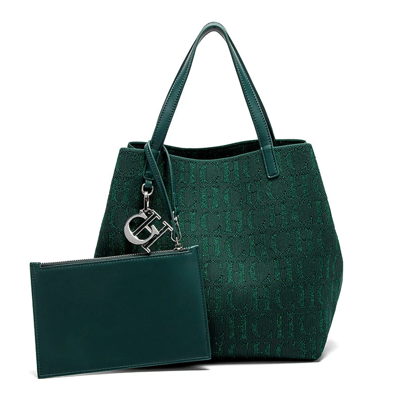 Large Capacity Letter Design Small Card Bag Accessories Handbag Fashion New Solid Color Women's Bucket Bag - Kimlud