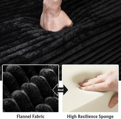 Modular Sectional Sofa with Chaise, Oversized Deep Seat Cloud Couch, Soft Corduroy Fabric L-Shaped Living Room Furniture...