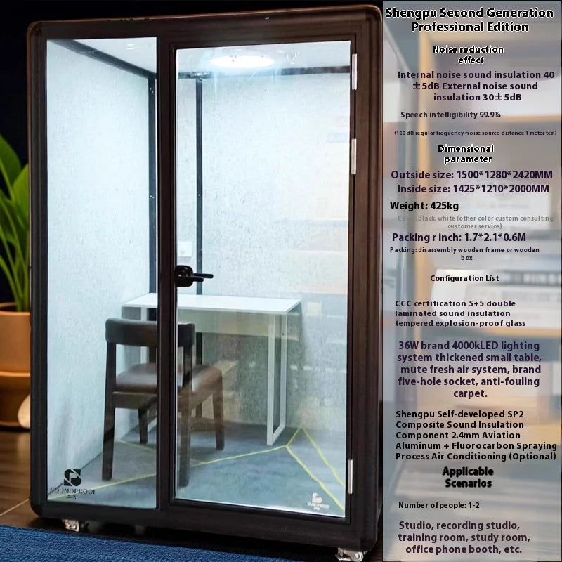 Modern Moveable Live Broadcast Studio Soundproof Room For Office Building Hotel Hospital School Workshop Home Office...