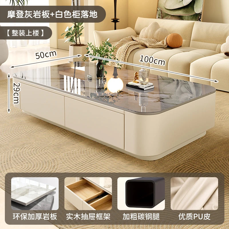 Cheap Cute Coffee Table Clear Simple Designer Modern Luxury Decoration Side Table Writing Mesas Bajas Living Room Furniture - Kimlud
