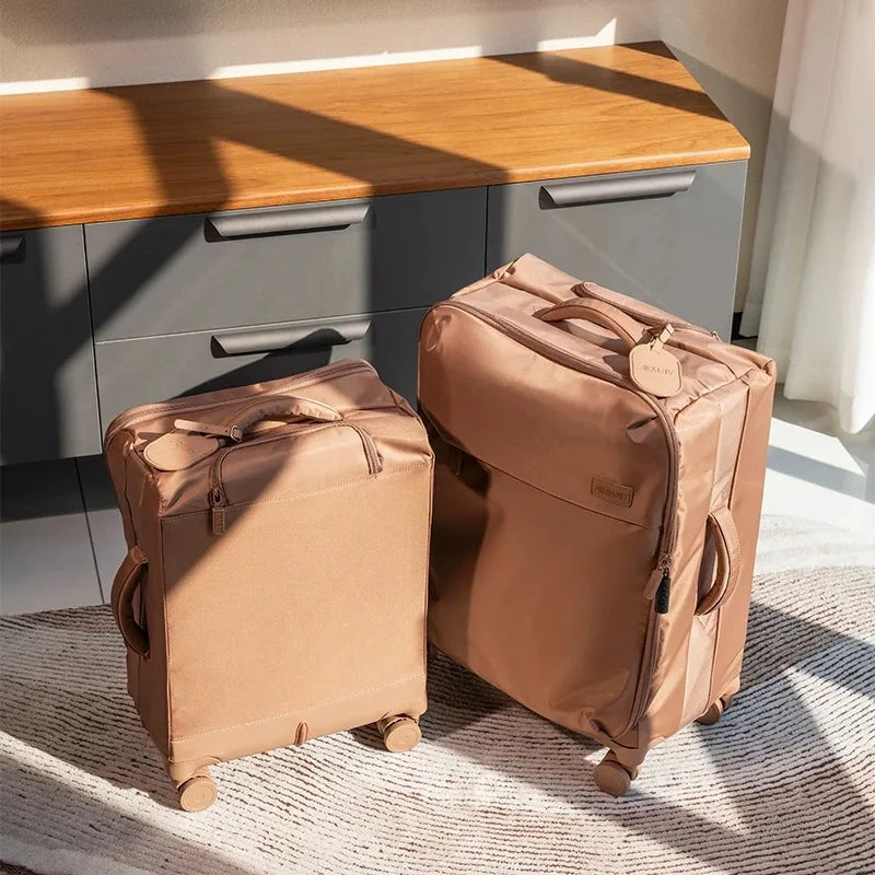 Waterproof Oxford cloth ultra light luggage box with swivel wheels 20/24/26 inches, high aesthetic zipper travel case - Kimlud
