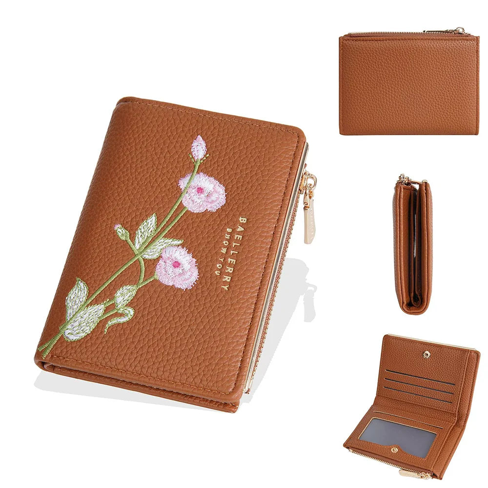 Baellerry New Short Women Wallets Simple Card Holder Zipper Female Coin Purse High Quality Slim Card Bag For Girls - Kimlud