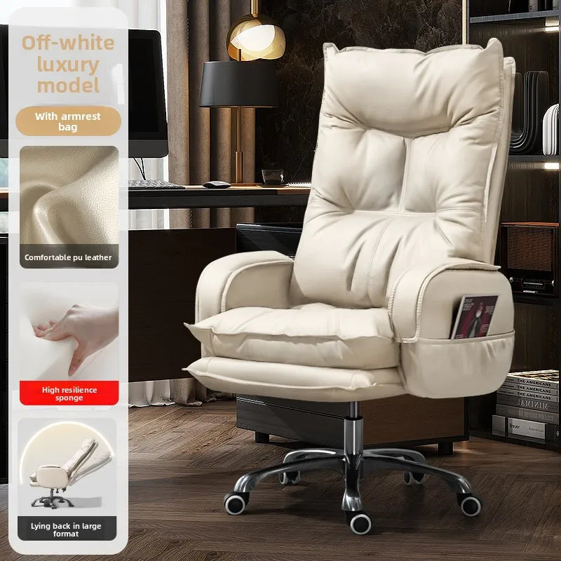 Boss chair, comfortable for home use, sedentary office chair, business sofa, study seat, reclining option | Kimlud...