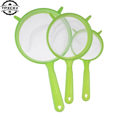 3pcs Plastic Fine Mesh Scoop Strainer Juice Tea Strainer Flour Colander Sieve Sifter Pastry Baking Tools Kitchen Accessories