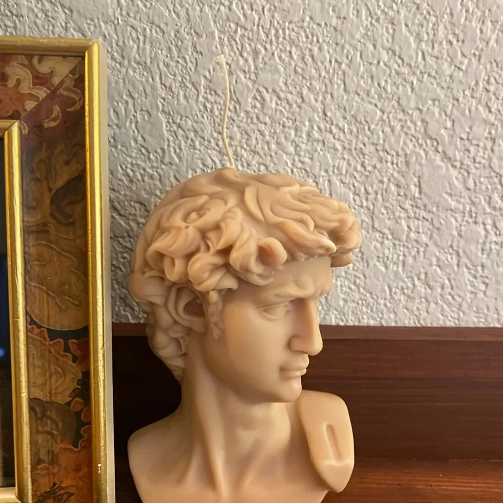 David Shape Silicone Scented Candle Mold DIY 3D Portrait Resin Mould Human Body Gypsum Making Tool Craft Gifts Home Decor