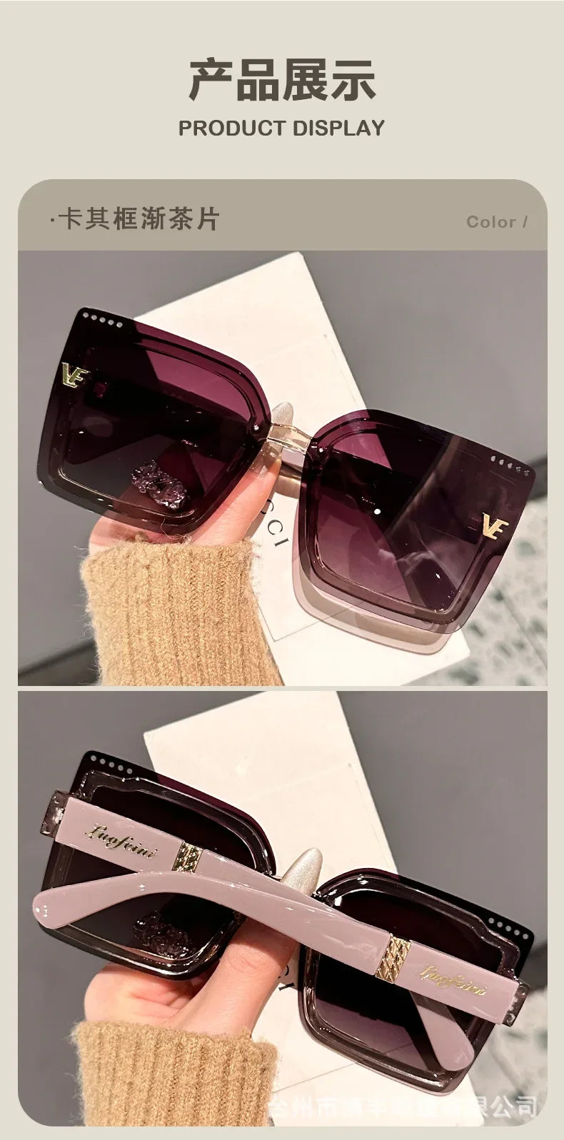 New Cool Rimeless Polarized Sunglasses Women Oversized Square Sun Glasses Ladies UV400 Classic Goggle Oculos De Sol...