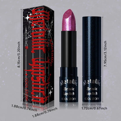 15 Colors Metallic Purple Chameleon Lipstick Waterproof Long Lasting Pearlescent Glitter Diamond Lipstick Halloween...