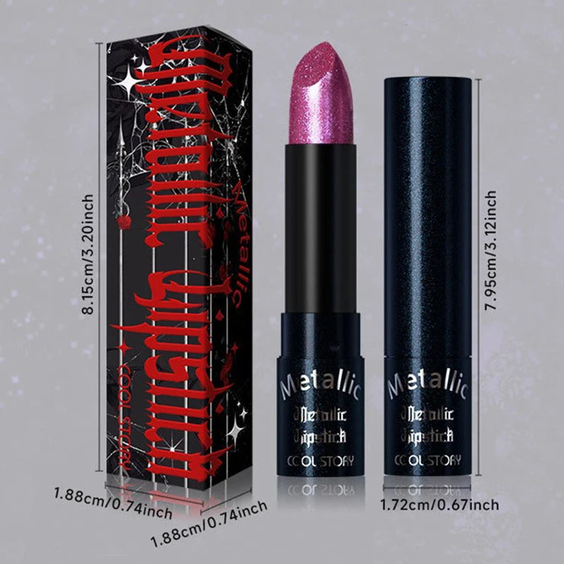 15 Colors Metallic Purple Chameleon Lipstick Waterproof Long Lasting Pearlescent Glitter Diamond Lipstick Halloween...