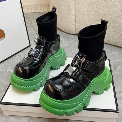 Designer New Women Ankle Boots Flats Platform Shoes Sport Chelsea Boots 2025 Winter Fashion Goth Shoes Casual Running...