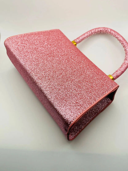 Quirky Red Lips with Smoky Makeup Design Small Handbag, Pure Handmade Luxury Heavy-Duty Rhinestone-Embellished High-End...