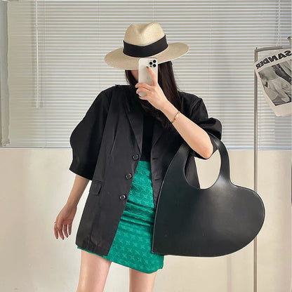 Luxury Design Heart Women's Armpit Shoulder Bags Fashion Clutch Purses And Handbag Female Summer Top Hand Bags Shopper Totes