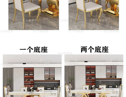 Kitchen Marble Dining Table Restaurant Side Chairs Living Room Study Dining Table Writing Office Muebles Commercial Furniture - Kimlud