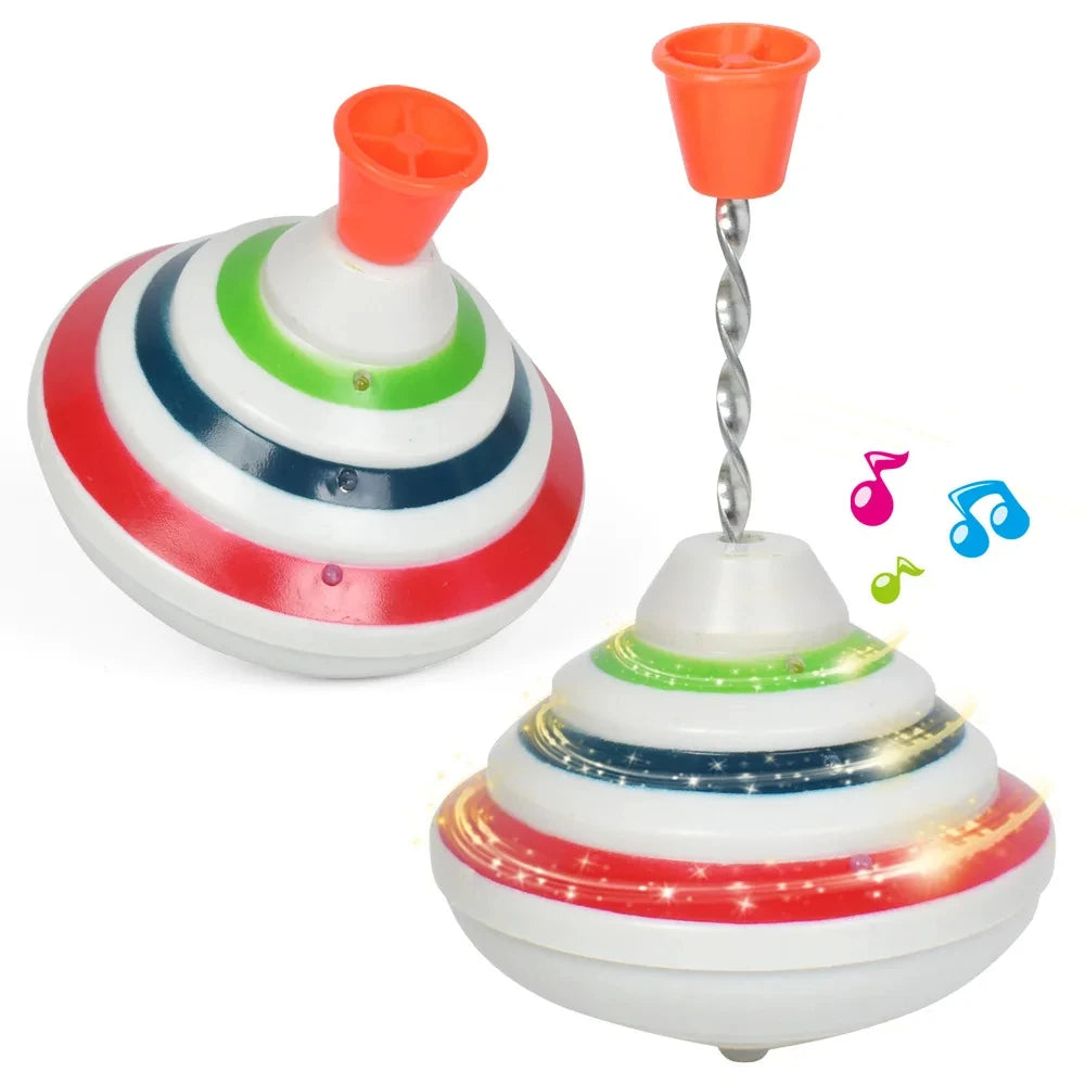 Classic Magic Spinning Tops Toy Music Light Gyro Children's Toys with LED Flash Light Music for Kids Boy Birthday Gift Children