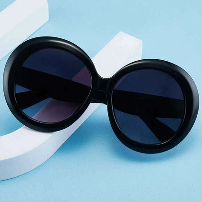 Retro Big Round Frame Sunglasses Lady Oversized Fashionable Street View Sunglasses Beach Resort Sunglasses
