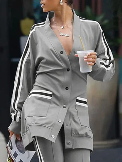 Krisstargirls Raglan Sleeve Color Block Casual Jacket for Woman 2025 Spring Fall Womens Long Sleeve V neck Casual Sports...
