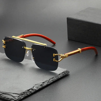 Fashion Rimless Luxury Brand Casual Sunglasses New Men Square Premium Eyewear Women Outdoor Driving Sun Glasses UV400 |...